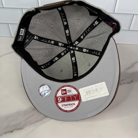 Toronto Blue Jays Hat Cap Strap Back Mens Large Gray MLB Baseball 9FIFTY New Era
